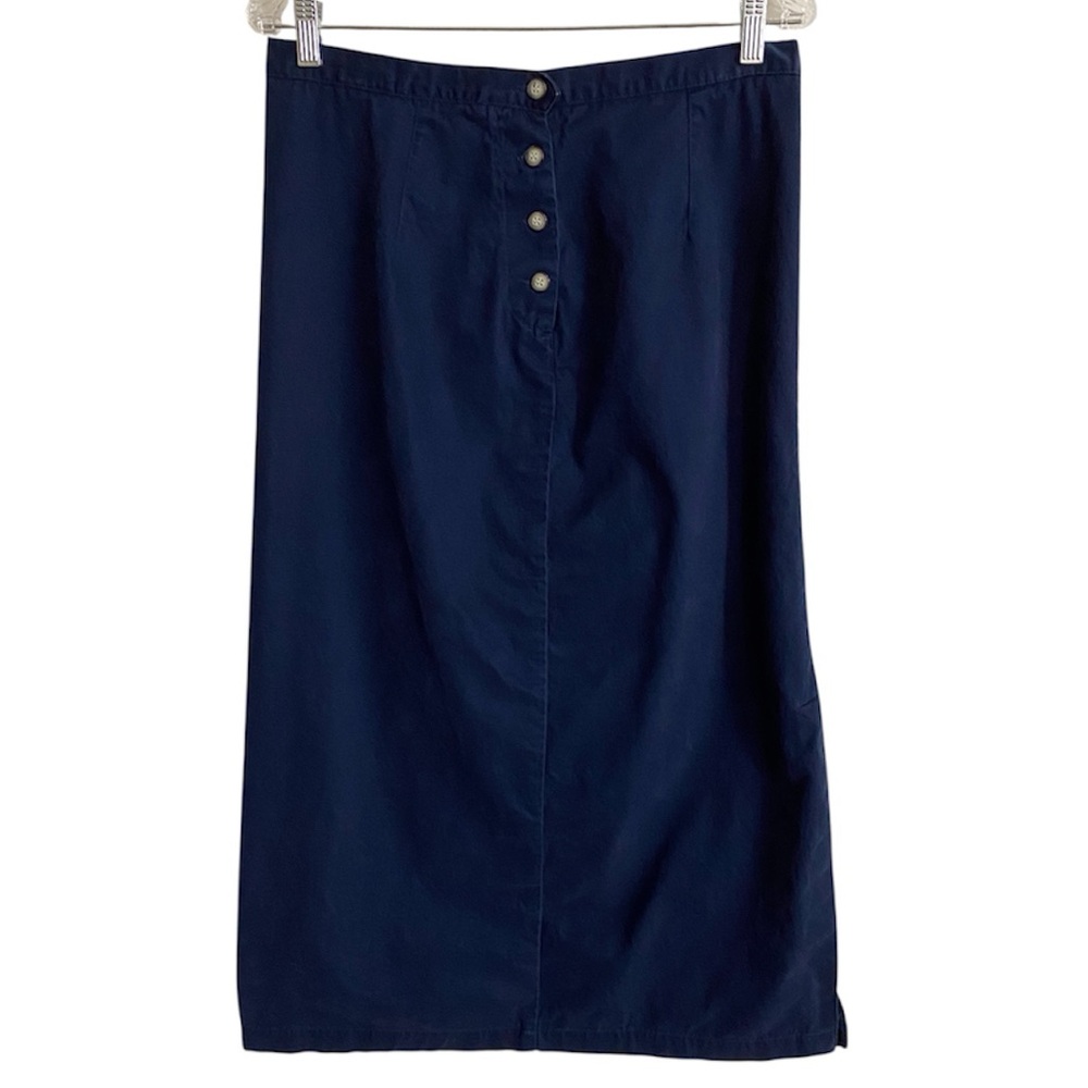 Christopher & Banks Maxi Pencil Skirt Size 12 Navy Blue Soft
